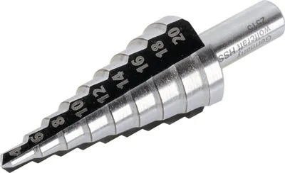 Obrázok produktu pre wolfcraft GmbH 4006885251502, Vŕtačka, Krokový vrták, rotácia vpravo, 2 cm, Plast, Nerezová oceľ, Oceľ, 4,25 cm