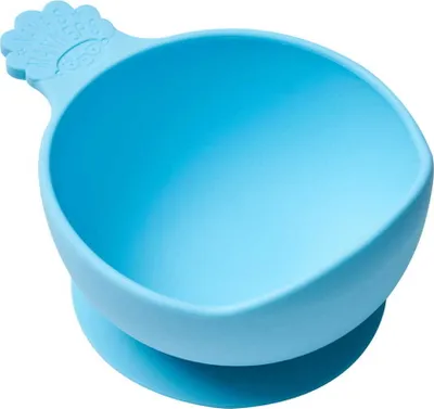 Obrázok produktu pre Silikónová miska s prísavkou a uchom, modrá – Nana's Manners