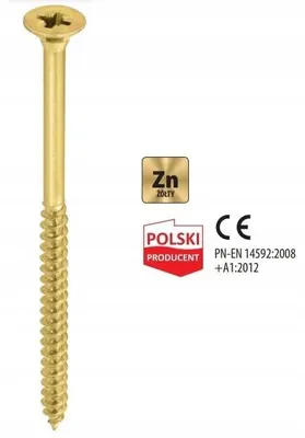 Produktbild von PGB Hartierte Holzschrauben Verzinkt Gelb 6x130mm