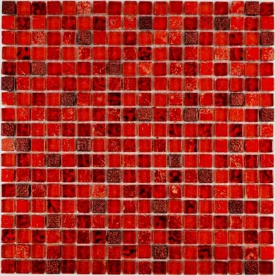 Produktbild von Mosaikfliese Transluzent rot Glasmosaik Crystal Resin rot BAD WC Küche WAND MOS92-0904