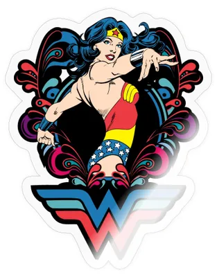 Produktbild von Spreadshirt DC Comics Wonder Woman Pose Sticker Aufkleber, 10 x 10 cm, Transparent glänzend