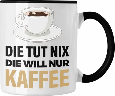 Produktbild von Trendation - Kaffeetrinker Geschenk Kaffee Grafik Spruch Geschenkidee Kollege Arbeit (Schwarz)
