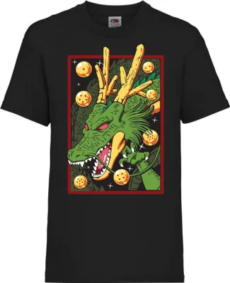 Produktbild von Kinder T-Shirt Dragon Anime Manga Ball Z Shenron Shenron Dragon, 9-11 Jahr - 140 / Schwarz