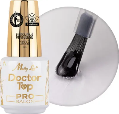 Immagine prodotto di Doctor Top Pro Salon MollyLac 15 g top coat auto-rigenerante e lucido, senza strofinare