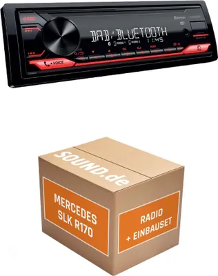 Produktbild von Autoradio Einbaupaket JVC KD-X282DBT passend für Mercedes SLK R170 | Bluetooth: Telefonieren & Audiostreaming