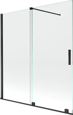 Immagine prodotto di Mexen Velar paravento per vasca da bagno a 2 ante scorrevole 150 x 150 cm, trasparente, nero - 896-150-000-01-70