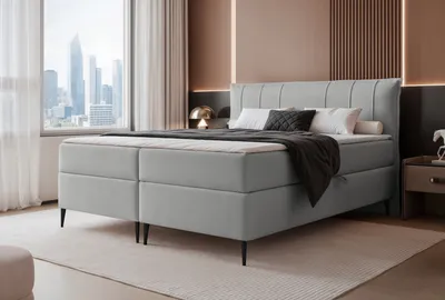 Produktbild von FURMEB24 KONTINENTALBETT SUZI - 160 x 200 cm - HELLGRAU
