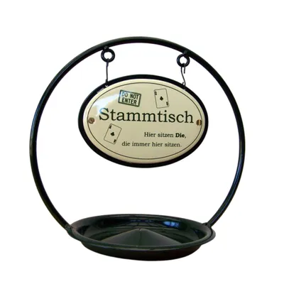 Produktbild von Stammtisch-Ständer Emaille m. Aschenbescher