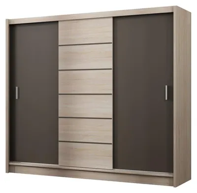 Produktbild von Masseno Schiebetürenschrank NIDALE 250/215/61 cm 3-türig Sonoma Eiche