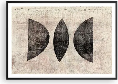 Produktbild von Gerahmtes Poster - Schwarzer Rahmen - Form Figuren Geometrisch - 100x70 cm - Wand Bild - Wanddeko - Wandbilder - Kunstposter - Wandposter - Bilderrahmen - Bilder - Kunstdruck - P2BAA100x70-5099