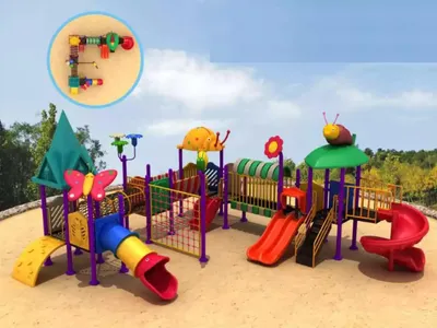 Produktbild von Spielturm Rutsche Kletterturm Kunststoff Spielhaus Kinder Outdoor Spielplätze
