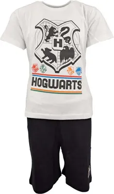 Produktbild von Harry Potter Hogwarts Kinder Jugend Schlafanzug Pyjama – Weiß / 134/140