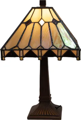 Produktbild von Clayre & Eef Tiffany Tischlampe 23x23x38 cm Beige Glas
