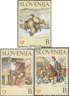 Produktbild von Briefmarken Slowenien 2002 Mi 386-388 (kompl.Ausg.) postfrisch Kinderbuchillustrationen