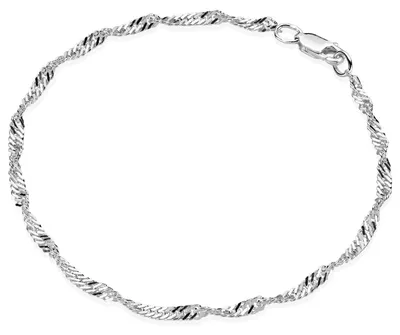 Produktbild von MATERIA Damen Armband Kette Silber 925 - 3mm Singapurkette Armkette 17 18 19 20 21 22 cm mit Karabiner-Verschluss