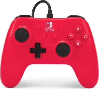 Image de Manette PowerA pour Switch Raspberry Red Rouge
