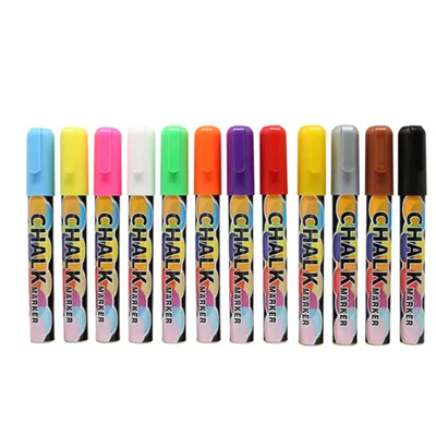 Produktbild von 12 Kreidestifte Kreidemarker für Tafel Fenster Abwaschbar: 6mm Fensterstifte,Fenstermalstifte Kinder,Fensterfarbe,Neon Kreide Stift,Tafelstifte,Glasstift,Chalk Marker,Flüssigkreide Bunt,Fensterkreide