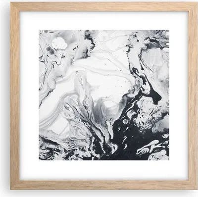 Produktbild von Gerahmtes Poster - Rahmen in heller Eiche - Abstraktion modern - 30x30 cm - Wand Bild - Wanddeko - Wandbilder - Wandposter - Bilderrahmen - Bilder - Kunstdruck - Wandbild - P2NAC30x30-3900