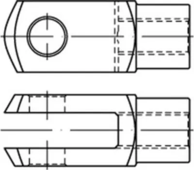 Produktbild von Reyher Gabelgelenke DIN 71752 St. G 12x48 galv. vz 717520140120048 (10 Stück)