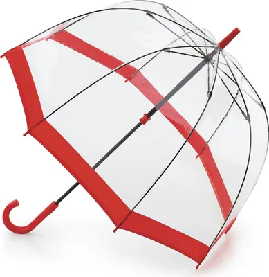 Produktbild von Fulton Glockenschirm Regenschirm Transparent Durchsichtig Rot