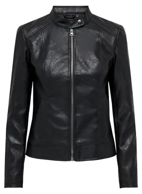 Produktbild von JDY Kunstlederjacke Reißverschluss Hochgeschlossen Größe: 44
