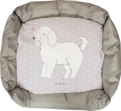 Produktbild von Mr. & Mrs. Panda Hundekörbchen Bologneser Lebensretter - Grau Pastell - Geschenk, Hund, Welpen, Dankeschön, Weihnachten, Vatertag, Valentinstag