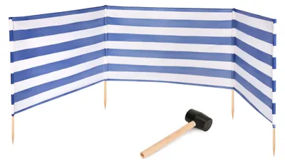 Image de Garronda plage pare-vent 4m de long plus maillet en caoutchouc GAEX001 (bande, 4 m)