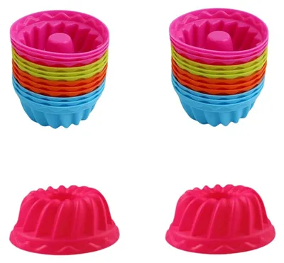 Obrázek produktu pro Sada 24 mini silikonových formiček na muffiny a cupcakes