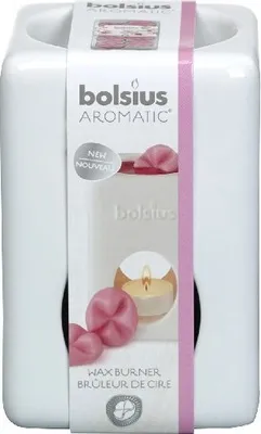 Obrázok produktu pre Bolsius 1029 9018 0302, Terakotová / hlinená aróma lampa, Keramický, Biela, Štvorec, Podlaha, Sink, Tabuľka, okno, 4 h