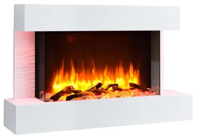 Immagine prodotto di Stufa elettrica - 2000 W - Effetto fiamma 3D - Bianca