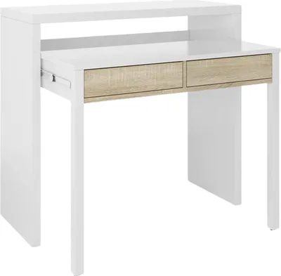 Produktbild von Esidra Schreibtisch Billings 98,5x36x87,5h cm Weiß 2 Schubladen