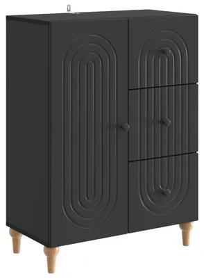 Immagine prodotto di Credenza vidaXL nera 66 x 34,5 x 90 cm in materiale derivato dal legno
