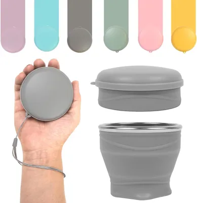 Productafbeelding van Siliconen drinkbeker, inklapbaar, 180 ml, BPA-vrij, geschikt voor outdooractiviteiten