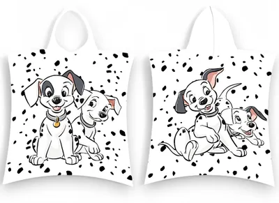 Produktbild von 101 Dalmatiner Badeponcho 50 x 115cm Baby & Kinder Kapuzenhandtuch aus Baumwolle