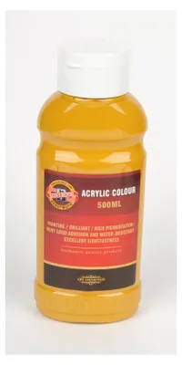 Zdjęcie produktu dla KOH-I-NOOR 0162760051LP Farba akrylowa 600 Ochre 500 ml 1 szt.