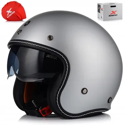 Produktbild von SHIRO Dallas Jethelm mit Sonnenblende und Retro-Design | Rollerhelm Motorradhelm Chopperhelm | ECE R22.06 | XL (61-62 cm)