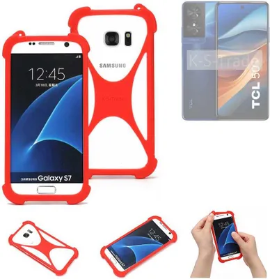 Produktbild von K-S-Trade Handy-Hülle kompatibel mit TCL 50 SE Schutz-Hülle Bumper Silikon Schutz Hülle Cover Case Silikoncase Silikonbumper TPU Softcase