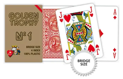 Produktbild von Modiano 300492 Bridge Spielkarten Rot