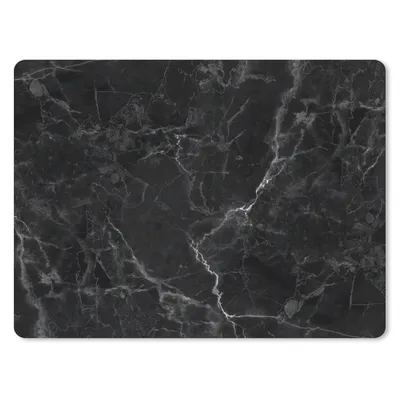 Produktbild von MuchoWow® Mauspad Mousepad Marmor - Schwarz - Weiß - Textur - Marmoroptik 23x19 cm - Mousepads - Maus Mat - Pad - Mausunterlage - Schreibtischunterlage - Mauspad