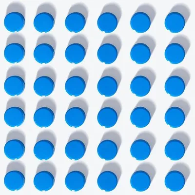 Produktbild von Mini Magneten für Whiteboard und Kühlschrank, blau, 40 Stück