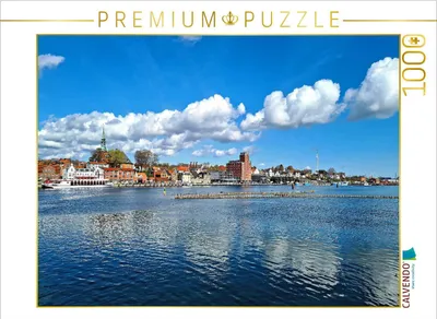 Produktbild von CALVENDO Puzzle Hafen in Kappeln mit Heringszäunen | 1000 Teile Lege-Größe 64x48cm Foto-Puzzle für glückliche Stunden