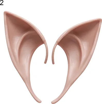 Produktbild von 1 Paar hautfreundliche Elfenohren atmungsaktivem Emulsion Cosplay Kostüm Latex Elf Ohren Halloween Dekoration-2