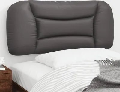 Image de Coussin de tête de lit Gris 90 cm similicuir