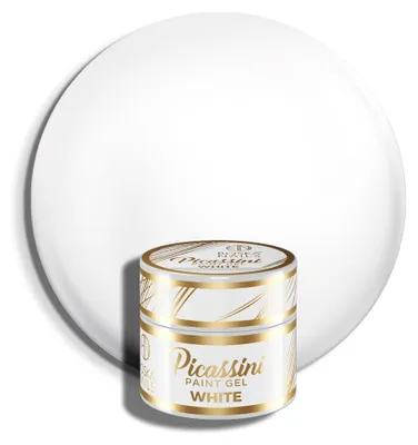 Zdjęcie produktu dla Żel do zdobień Picassini Paint Gel White Boska Nails 5 ml