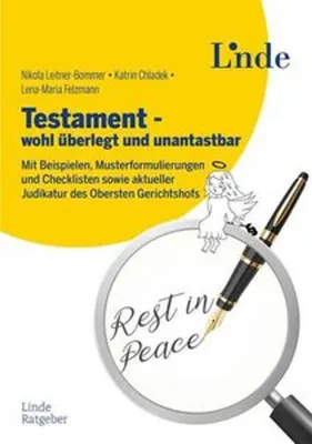 Zdjęcie produktu dla Testament - wohl überlegt und unantastbar