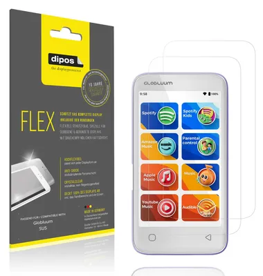 Image de 2x Film de protection d'écran pour Globluum SU5, recouvre 100% de l'écran, dipos Flex