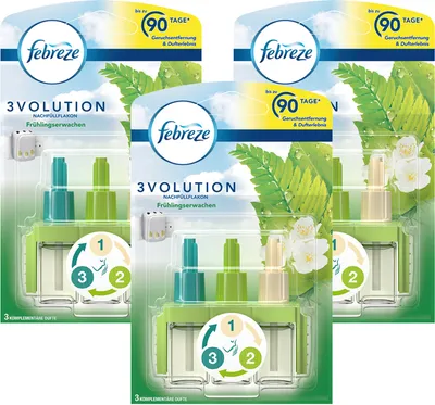 Produktbild von 3 Stück Febreze 3Volution Frühlingserwachen Flacon - Nachfüller 3 x 20ml