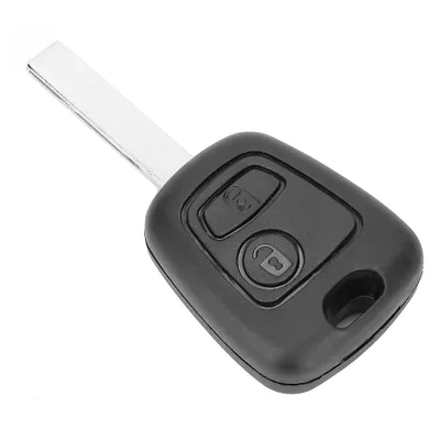 Immagine prodotto di Sostituzione dell'alloggiamento della chiave del telecomando per auto a 2 pulsanti con scanalatura, adatto per Peugeot 107, 207, 307, 407