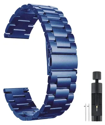 Immagine prodotto di Bracciale per smartwatch - Redmi Watch 3 Active - Acciaio inossidabile - Chiusura a farfalla - Unisex - Blu