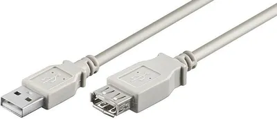 Zdjęcie produktu dla Microconnect USBAAF1, 1 m, USB A, USB A, USB 2.0, Męska/Żeńska, Szary